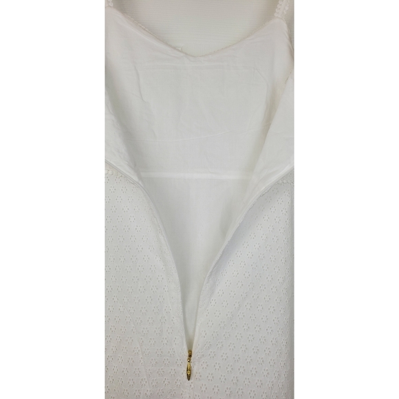 NWT Draper James eyelet flounce ruffle hem strappy spring summer dress white - Picture 13 of 15